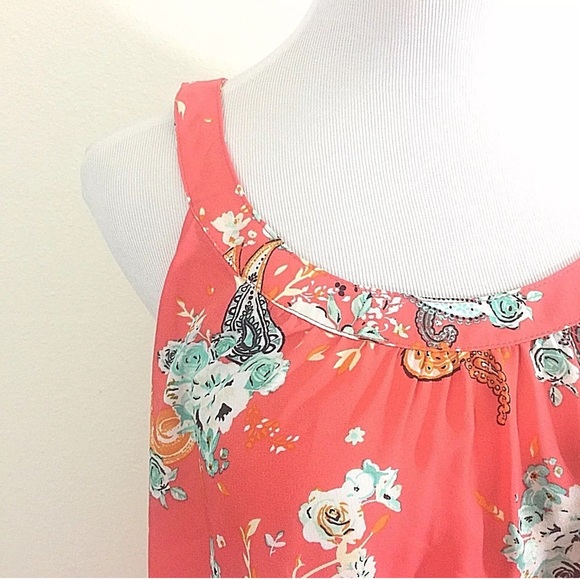 NWT Torrid Floral Print Georgette Hi Lo Tank 3X - Picture 3 of 8